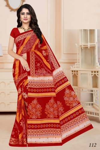 Daily Wear Printed Pure Cotton Sarees by Global Enterprise