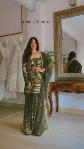 Stylish Heavy Faux Georgette Sharara Suit by kritva fashion