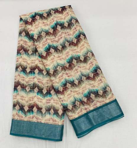 soft cotton silk saree with digital printing  by geet gauri fashion