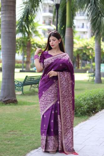 Rutrang Banglori Handloom Raw Silk Party Wear Saree by shreenathji export