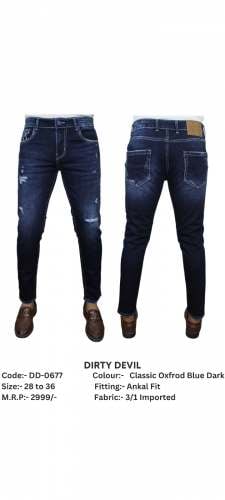 Oxford blue ankle fit jeans  by Shreenath Enterprise