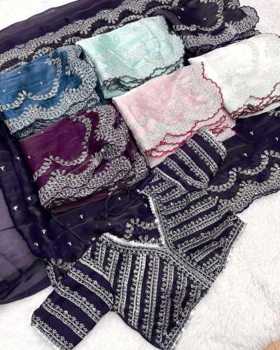 soft zimmy choo silk saree by Thankar India E commerce