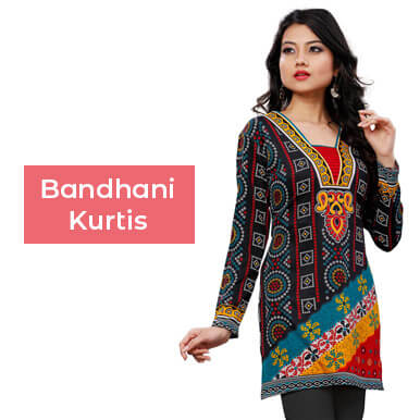 Wholesale price Bandhani kurtis wholesalers of Bandhej kurtis at best rate  online