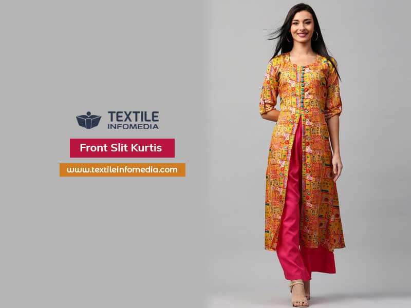 Wholesale price front slit kurtis in Surat-Front slit kurtis