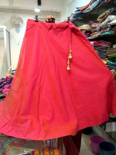 Plain Cotton Red Skirt at Rs.450/Piece in kanpur offer by Aditya A