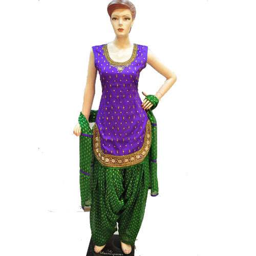 Stylish Sleeveless Readymade Punjabi Suit  by F D Khan Co