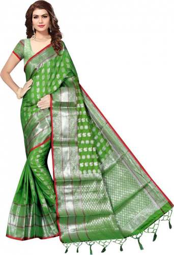 Buy Jacquard, Art Silk Saree By Madhav Textiles by Madhav Textiles