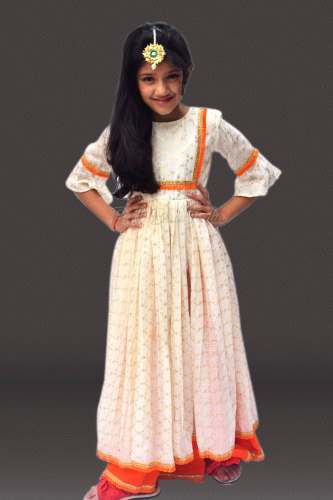 PinkBlueIndia - Kids Gown with Palazzo Pants by Pink Blue India