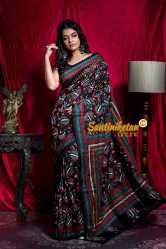 Fancy Banglory kantha Saree by Santiniketan Online