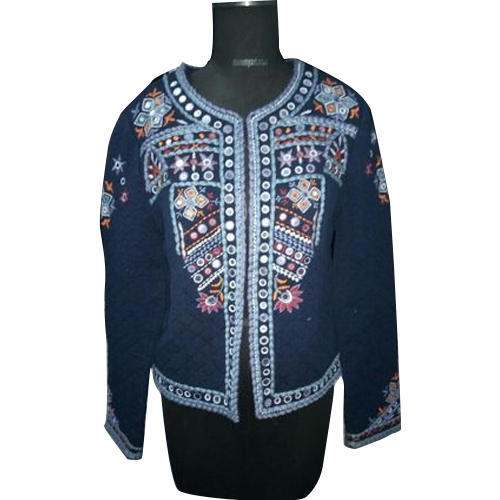 Ladies Blue Embroidery Jacket