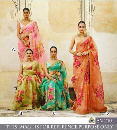 Designer New Hit Organja Silk Bollywood saree