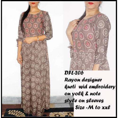 Designer Printed Long Kurti