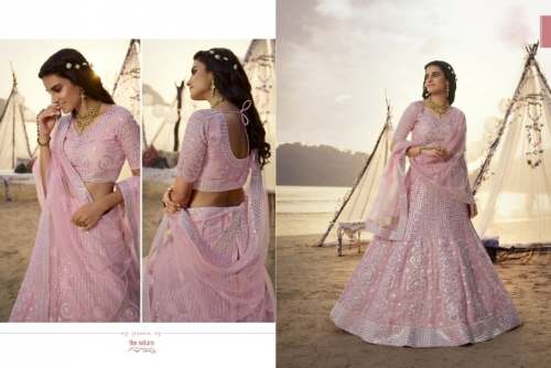 Light Peach Color Wedding wear lehenga Choli  by Sanvari