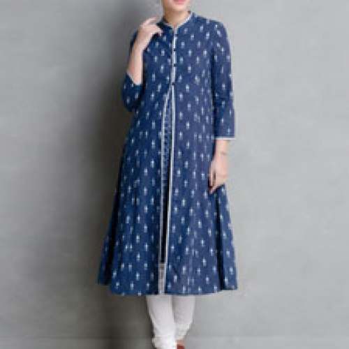 Hand block Flared Kurtis  by Aarav Collection