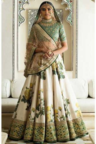Art Silk Bridal Lehenga by Bhavyaa fashion