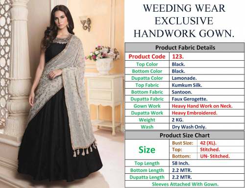 Exclusive Hand Work Gown by Bhavyaa fashion