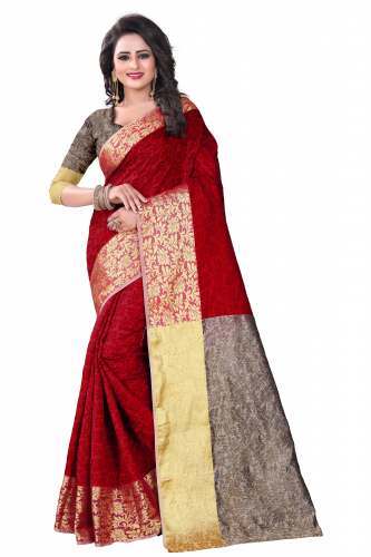 Red Digital Printed Sarees