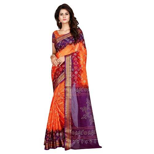 Designed Fancy Bandhni Silk Sarees