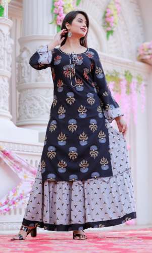 Kurti with skirt sales party wear