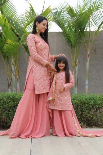 Princess mother daughter dresses for birthday at Rs.2499/Piece in surat  offer by anaya designer studio