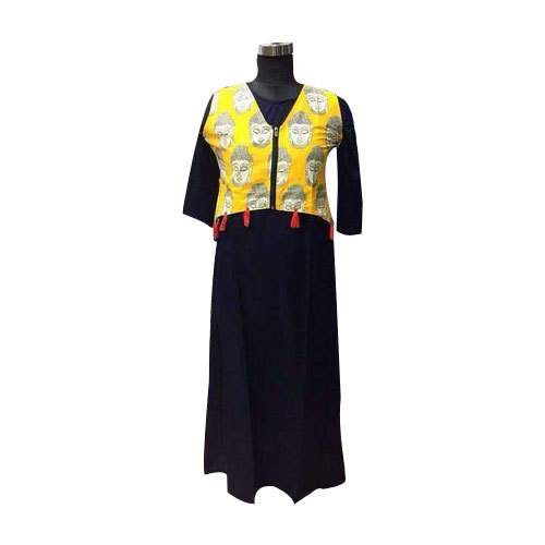 Trendy Cotton kurti with Shrug  by Aayesh Housekeeping Services