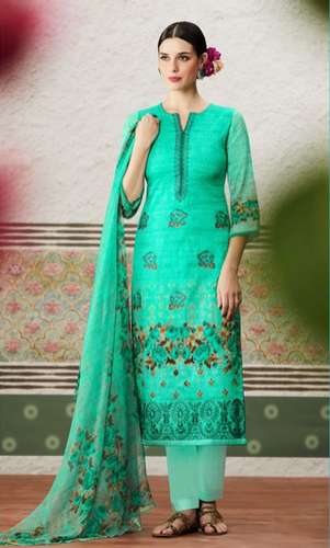 Printed straight cut suit by About U Fashion Pvt Ltd