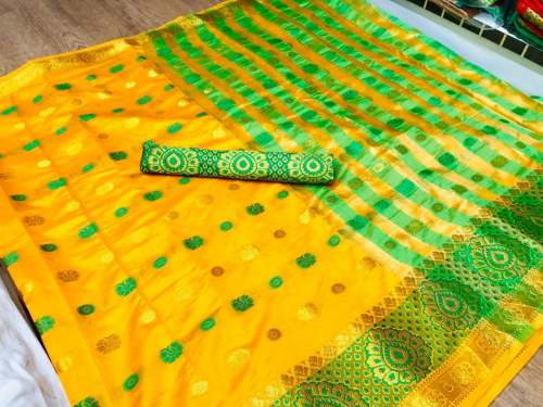 Pure Cotton Silk Saree With Contrast Pallu 