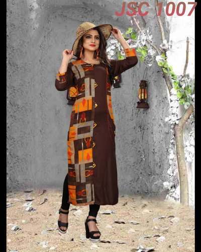 Printed Rayon Print Kurti