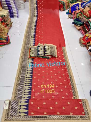 Heavy Work Designer Vichitra Sarees