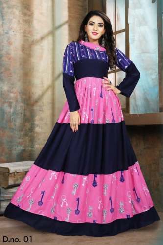 VIVAH PINK RAYON GOWN