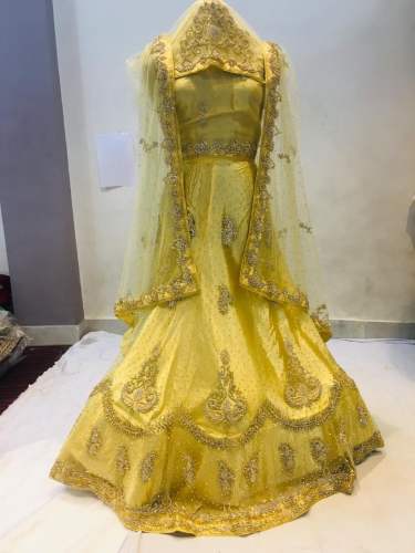 Yellow Wedding wear Designer Lehenga by Ansar Designer Collection