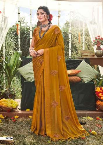 YASHODA Simer Bright Embroidered Work saree 