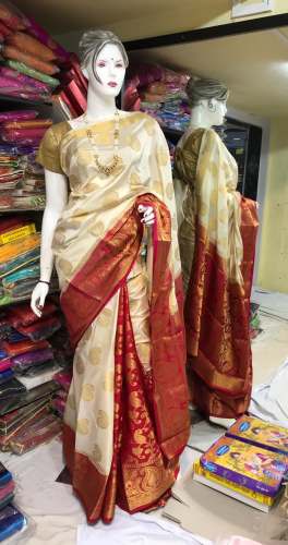 Designer Contrast weaving silk saree