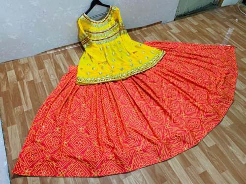 Designer Embroidered Yellow Lehenga Choli