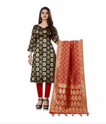 Fancy Jacquard Banarasi Silk Dress Material by namah trendz