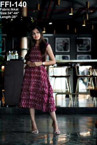 Designer ikkat dress by FashionFevr
