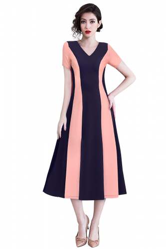 Navy blue clearance with peach dress