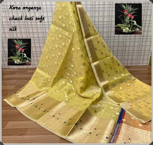 Banarasi Gold Zari Weaving Designer Sarees by Nisa Fabrics