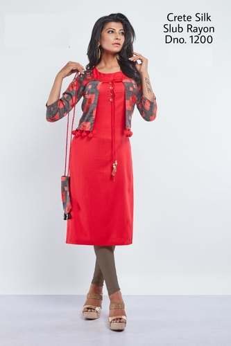 Party wear jacket on sale kurti