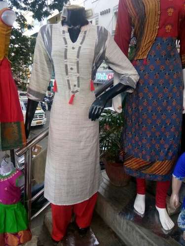 Exclusive Designer Plain Khadi Kurti by The Girls Collections