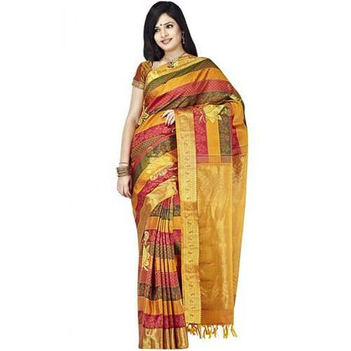 Trending Multi Color Kanjivaram silk saree at Rs.1000/Piece in chennai  offer by Panihari Selection