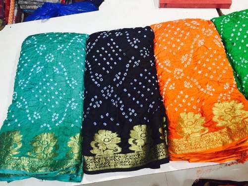 Regular Wear Printed Bandhani Saree by Shyama Bandhani Centre