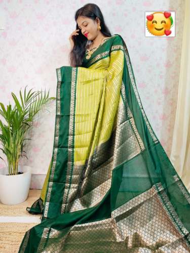 Buy Fancy Banarasi Katan Warm Dyeable Silk Saree