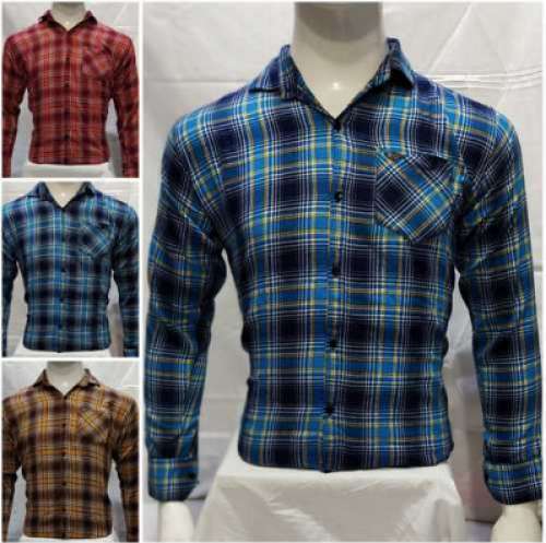 Men Cotton Checks Shirt by RIDER FASHION by Rider Fashion