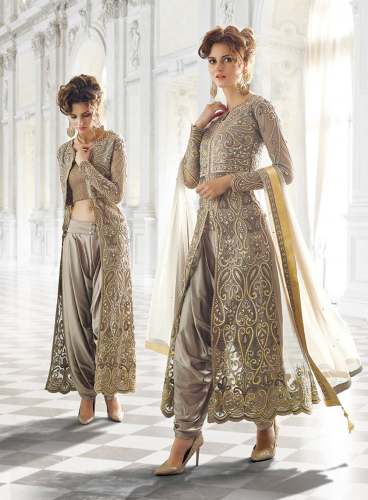 Net 3 peace salwar suit by Kapil Trendz Dress Material