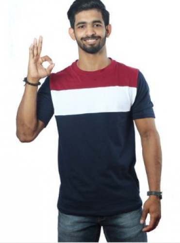 New Collection Round Neck Lycra T Shirt For Mens at Rs.230/Piece in mumbai  offer by B Y C Online Retail Private Limited