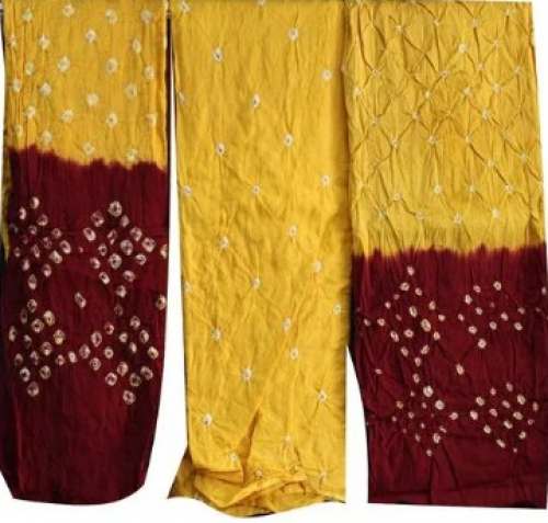 Jaipuri Bandhej Tie and Die Dress Material  by AZAD DYEING