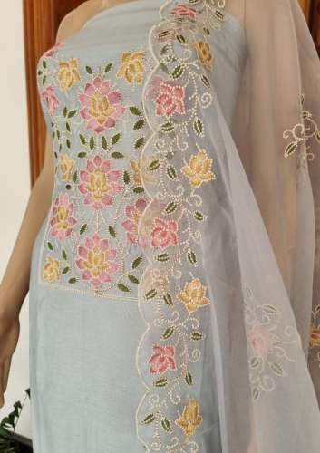 New Collection Linen Silk Dress Material by Sanas Collections