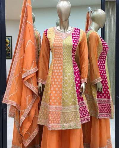 Designer Ladies Sharara Suit  by Garg Cloth House