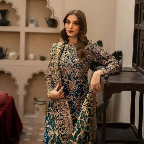 STUNNING HEAVY EMBROIDERIED DRESS  by Royal Export